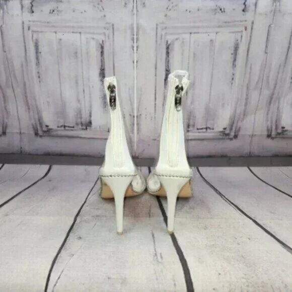 Mackin J Clear Bootie Peep Toe Heels - Picture 5 of 9